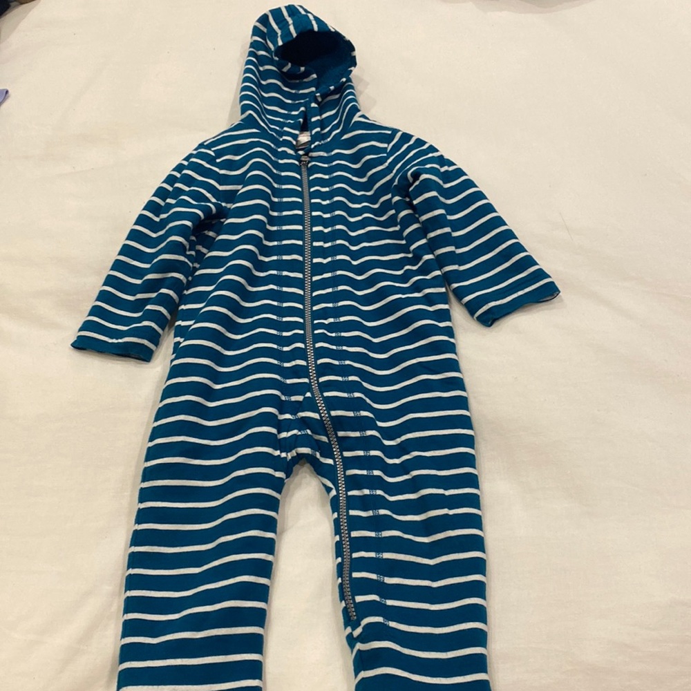 Hanna Andersson Reversible Sherpa Fleece Bunting, 18-24 months, teal